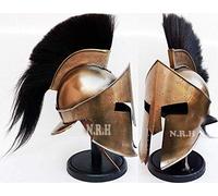 Medieval Armour King Greek Old Spartan 300 - Casco romano con soporte de madera