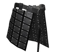 Medieval Battle Skirt - Faux Leather Double Sided Adjustable Belt, Knight Thigh Skirt, Durable Non-Deformble Panels | Retro Protection Costume for Men, Cosplay, Holiday, Show, Stage Performance
