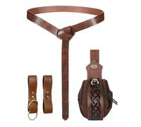 Medieval Belt Accessories, Halloween Cosplay Costume, Faux Leather Pouch, Quick Fasten, Adjustable Strap Design, Theater Party Convention Use, Women Adult Wear, 64.96 In