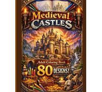 Medieval Castles Adult Coloring Book: 80 Stunning Castle Designs for Relaxation, Stress Relief & Creative Coloring