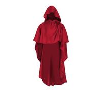 Medieval Cloak, Vintage Hooded Cape, Full-Length Costume Wear, Ideal for Autumn Festival, Vampire, Bridal, Holiday, Goth, Ghost, Photo, Renaissance, Halloween, Party, Cosplay, Bonfire