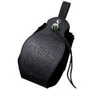 Medieval de Cuero de imitación de la Bolsa, Bolsa de cordón portátil cinturón, Larp Reenactment Dados Bolsa, Bolsa de la Cintura de la Vendimia para la Moneda de la joyería (Dragón)