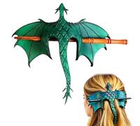 Medieval Dragon Hair Stick, Fantasy Gothic Dragon Hairpin for Women, Viking/Medieval Hair Holder with Wood Stick for Cosplay and Everyday Wears