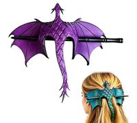 Medieval Dragon Hair Stick, Fantasy Gothic Dragon Hairpin for Women, Viking/Medieval Hair Holder with Wood Stick for Cosplay and Everyday Wears