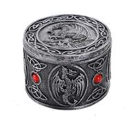 Medieval Fantasy Dragon con Rojo ornamentales caja decorativa de caja con forma de cristal