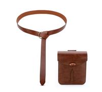 Medieval Front Tie Waist Bag, Vintage Style Historical Belt Pouch for Renaissance Faire & Cosplay Costume(Noir)
