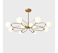 Medieval Full Copper Sputnik Chandelier, 2 Extension Rods Included (10cm+30cm) Adjustable Glass Pendant Light, For Living Room Bedroom Dining Room