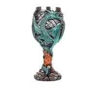 Medieval Goblet - Engraved Stainless Steel Chalice, Fantasy-Themed Wine Cup | Handcrafted Gothic Drinkware, Dragon Decor, Elegant Accessory, Perfect for Celebrations Daily Use