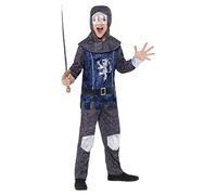 Medieval Knight Costume, Blue, with Top with Hooded Top, Be Men's Costumes NUEVO