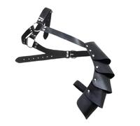 Medieval Knight Leather Pauldron Adjustable Buckles Vintage Rivet Costume | Vintage Leather Knight Pauldron With Adjustable Buckles And Rivet Details For Halloween Cosplay Renaissance Festivals Theme
