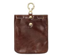 Medieval Leather Pouch, Vintage Drawstring Belt Bag, 3.54x4.53 Inches Tiny