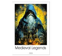 Medieval Legends (Wall Calendar 2026 DIN A3 portrait), CALVENDO 12 Month Wall Calendar: Embark on a captivating journey through time with Medieval ... knights, dragons and mystical realms.