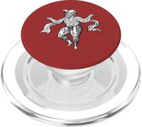 Medieval Morris Bailarín Blanco Y Negro Vintage Ilustración PopSockets PopGrip para MagSafe