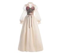 Medieval Mujer Renaissancefür Damen Abärmel, hohe Taille hohe Taille, Medieval Chemise, Victorian Hexenmit U-förmigem Ausschnitt für Damen