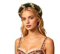 Medieval Padded Roll Hat Renaissance Coif Cap Velvet Headpiece Bourrelet Gorro 14th Century Cosplay Traje, marrón, Talla única
