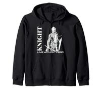Medieval Renaissance Knight Live Without Fear Warrior Sudadera con Capucha