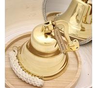 Medieval Replicas 7" Completo Latón Barco Campana con el Soporte - Timbre de Puerta