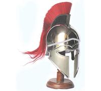 Medieval Replicas Medieval Griega Corinthian Casco de Armadura con Rojo penacho Knight Spartan Casco réplica