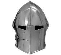 Medieval Replicas Medival Barbuta Casco Caballeros Templarios Crusader Armour Casco (Acero)