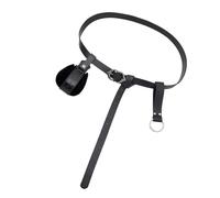 Medieval Styles - Riñonera ajustable de piel sintética para cosplay, accesorios de disfraces y fiestas temáticas, riñonera ajustable de caballero, Cst076bk, Talla única, Mass Beauty