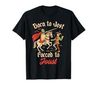 Medieval Vintage Knight Bufón Nacido A Broma Forzado A Joust Camiseta