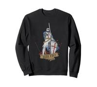 Medieval Warrior Santo Caballero Templario Deus Vult Vintage Sudadera