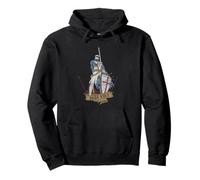 Medieval Warrior Santo Caballero Templario Deus Vult Vintage Sudadera con Capucha