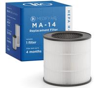 Medify MA-14 Filtro Original de Repuesto | Alérgenos, Humo, Fumadores, Polvo, Olores, Polen, Caspa de Mascotas | 3 en 1 con Prefiltro, HEPA H13 y Carbón Activado para Eliminación del 99,9% | 1 Unidad