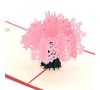 Medigy 3D Pop Up tarjetas de felicitación tarjetas en blanco de cerezos en flor para Occastions más