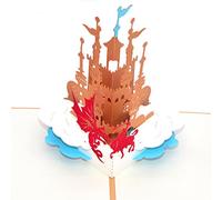Medigy Pop 3D Castillo de tarjetas de felicitación de las tarjetas en blanco de caballeros para Occastions más