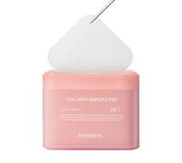 MEDIHEAL Collagen Ampoule Pad - Square Cotton Facial Toner Pads Collagen & Ceramide - Skin Firming & Restore Elasticity - Tighten Wrinkles & Lines - Vegan Eco Silk Pads, 100 Pads