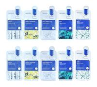 Mediheal Dermaplus - Mascarilla de hoja de 10 unidades, abedul, cica, ácido hialurónico, aloe, hoja de corazón, 5 variantes aleatorias, 2 piezas cada una, juego de cuidado de la piel coreano, regalo