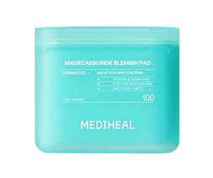 MEDIHEAL Madecassoside - Almohadillas de tóner con centella asiática para tratar imperfecciones y mejorar el tono desigual de la piel, tela de gasa vegana, 100 almohadillas