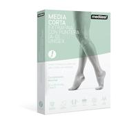 Medilast - Medias Cortas con Puntera de Compresión Normal - Calcetines Compresivos para Varices, Piernas Cansadas u Hormigueo - Fácil Colocación - Confort y Adaptabilidad - Color Negro - Talla L