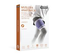 Medilast - Muslera Sport - Ideal para Distensiones y Roturas Musculares - Forma Anatómica y Tejido Bielástico - Sujeción y Comodidad - Color Azul Marino - Talla M