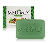 MEDIMIX - Jabón ayurvédica 125 Gr en 18 plantas, para tratar el acné, el olor corporal y de la piel (Set de 3 jabones)