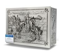 MediMuc Caja de almacenamiento con motivos medievales, apta para alimentos, caja para galletas, fiambrera, tamaño: 31,0 x 23,2 x 13,2 cm, volumen aprox. 9,5 l