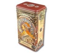 MediMuc FridolinEdition - Lata de café, lata de té, en relieve y lacado, artista: Art Nouveau, diseño: Zodiac - Dimensiones: 11 × 18 × 7,4 cm Volumen aprox. 1,5 L