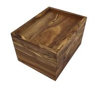 medina mood Caja de almacenamiento rectangular con tapa hecha a mano de madera de olivo