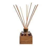 medina mood RelaxaViva Edge Set de ambientadores - Difusor de cristal y madera de olivo, soporte decorativo para varillas aromáticas, sin aceite aromático (dorado)