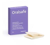 Medintim | Pack de 8 Digue Dental de látex Oralsafe | Sabor neutro | Protege durante la práctica del cunnilingus y el rimming