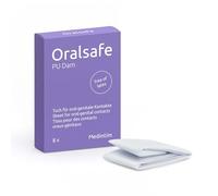 MEDintim - Paño protector Oralsafe sin látex de poliuretano - Vainilla - 8 unidades (252 x 155 mm)