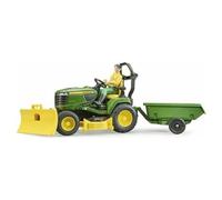 Medio Agrícola Bruder 62104 John Deere Tractor Cortacésped Con Remolque