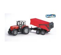 Medio Agrícola Bruder MASSEY FERGUSON Tractor Con Remolque Volcador, 02045
