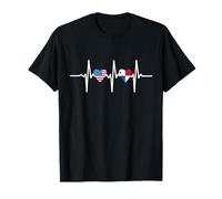 Medio Americano Y Panameño Panamá Bandera USA Latido Del Corazón Amor Camiseta