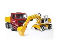 Medio Canteiro Bruder LIEBHERR Camión Man Y Excavadora, Modelo 02751, Para Juego
