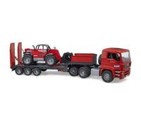 Medio Canteiro Bruder MAN Camión TGA Plataforma Baja Y Cargador, Modelo 02774