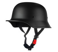 Medio Casco De Moto Vintage Homologado DOTECE Casco Half-Helmet Motocicleta Cascos Abiertos Scooter Jet con Visera Cascos Cruiser Portátil para Hombres Y Mujeres Adultos E,L:59-60CM