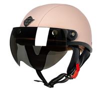 Medio Casco Jet Motocicleta Retro Casco Half-Helmet Vintage con Gafas Cascos Abiertos De Moto Cascos De Ciclomotor Homologado ECEDOT para Hombres Y Mujeres Forro Extraíble D,XXL:63-64CM