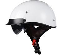 Medio Casco Moto,Casco Moto Adulto, Casco Semi Aperto con Visiera Casco per Scooter Casco, Casco Di Sicurezza Certificato Dot/ECE para Chopper Ciclomotor Scooter 5,M